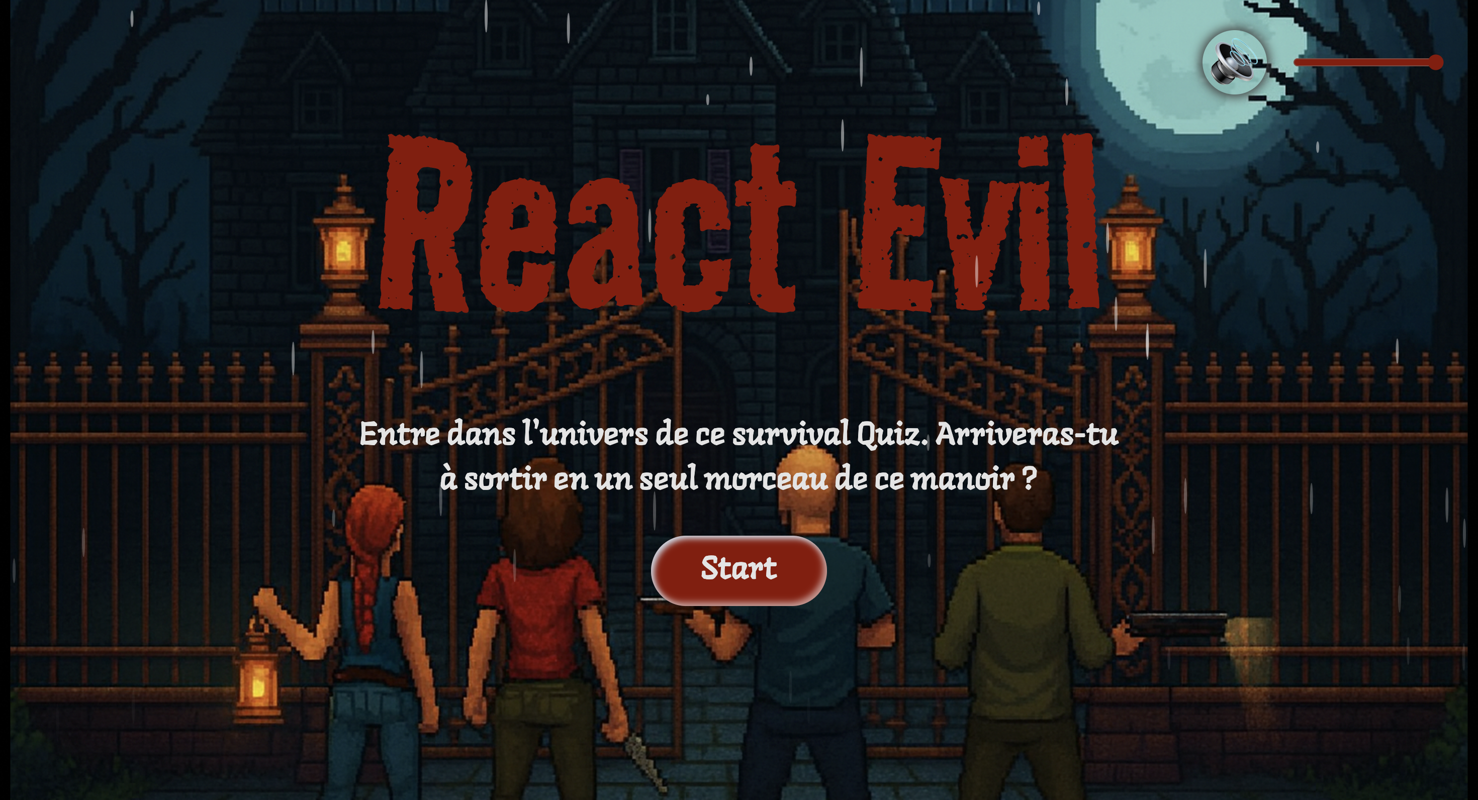 screenshot de la page d'accueil