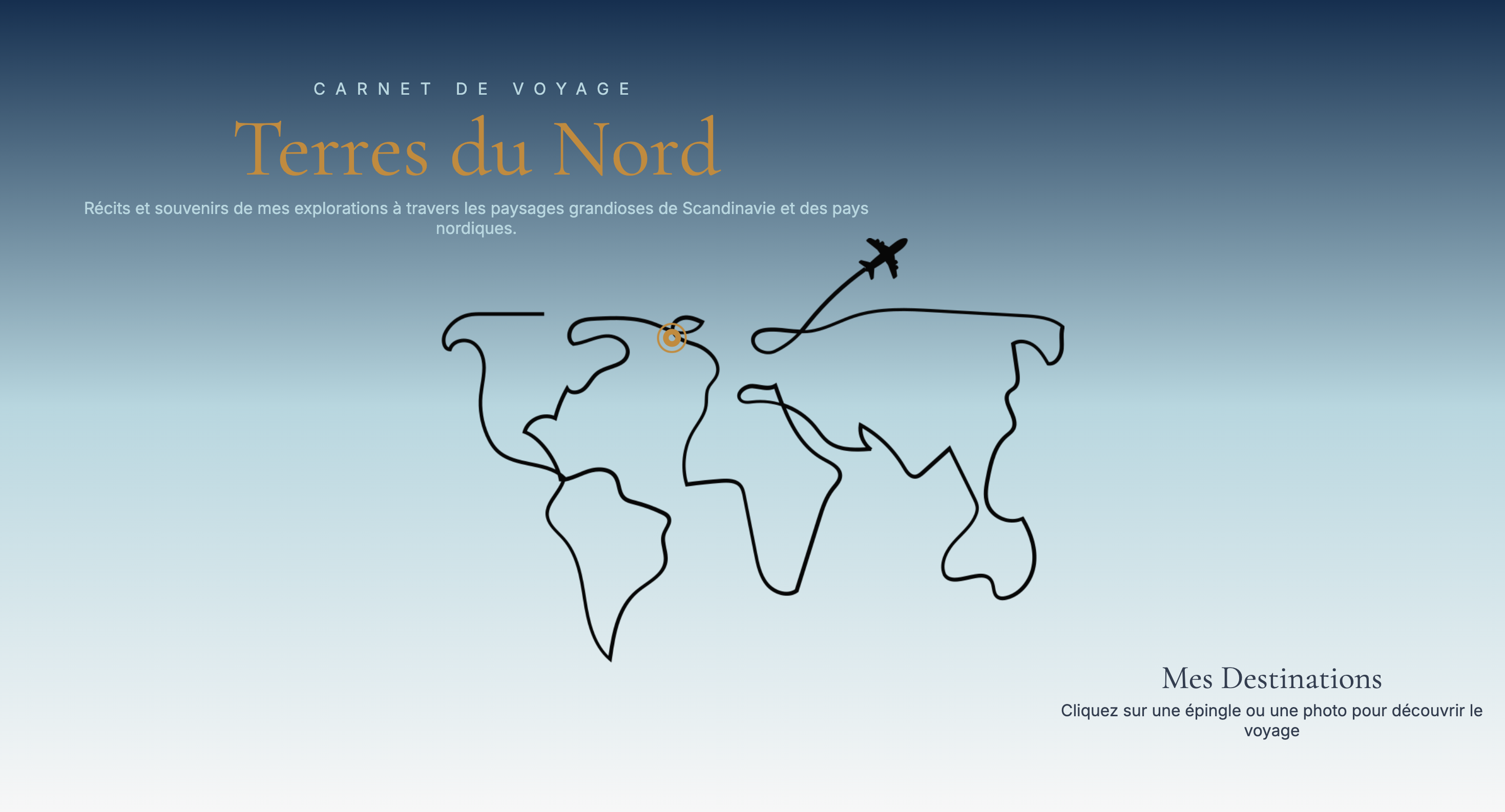 screenshot de la page d'accueil